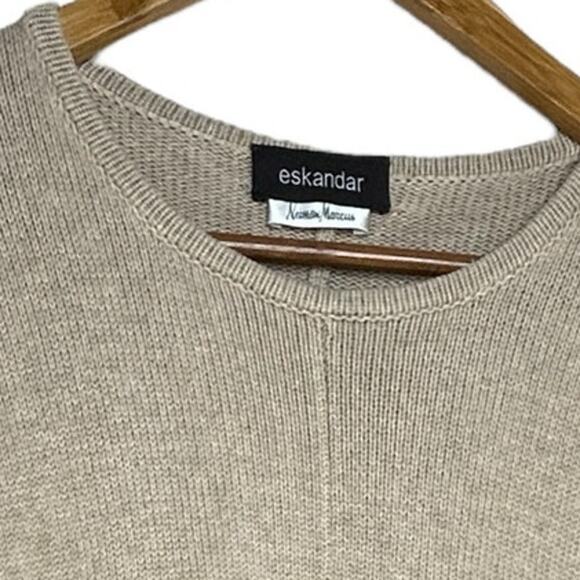 Eskandar x Neiman Marcus Beige Oversized Sweater OS Minimalist - Picture 3 of 4